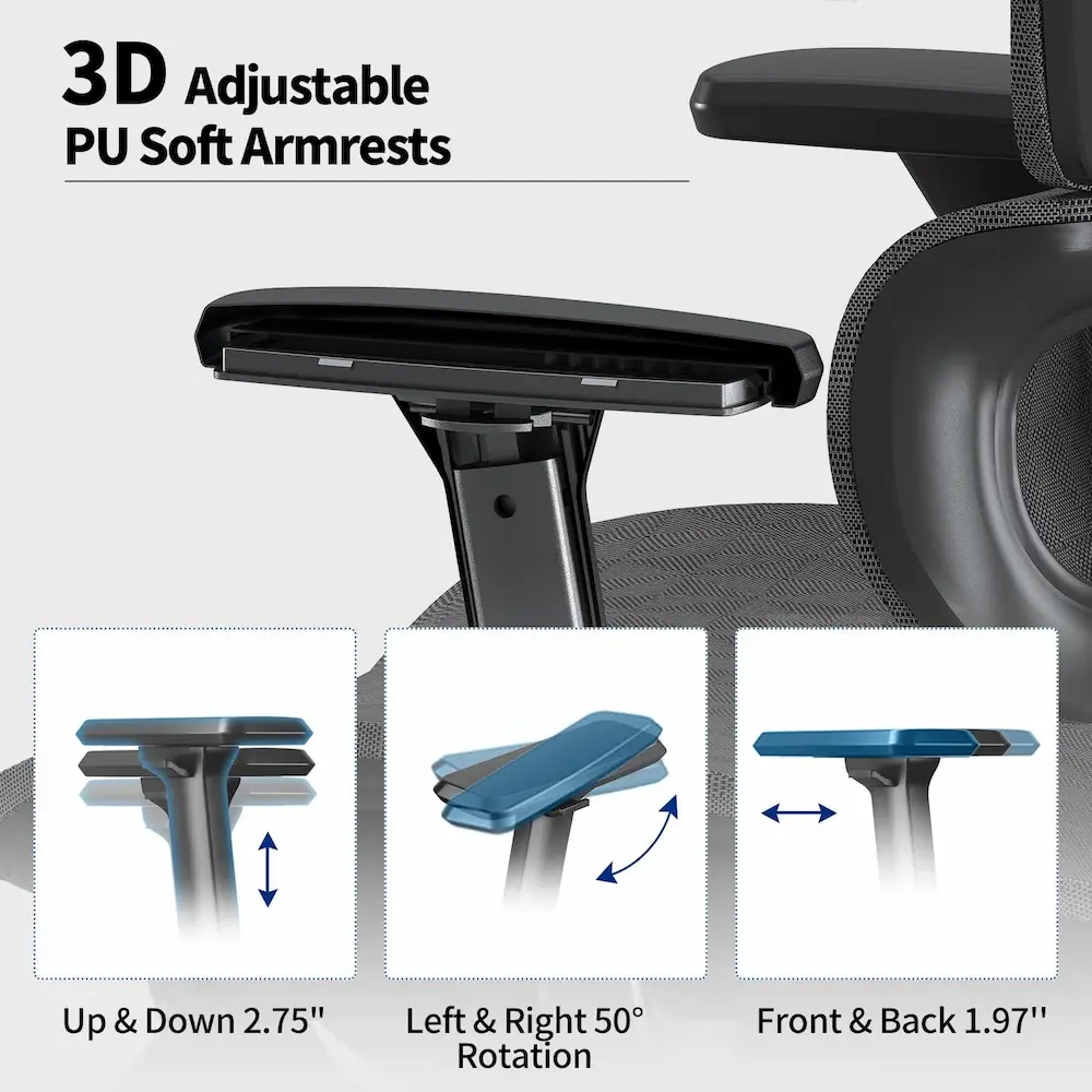 PatioMage Ergonomic Office Chair Black